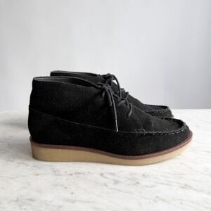 Aerosoles Greenhouse black‎ suede fleece lined chukka boots size 6.5